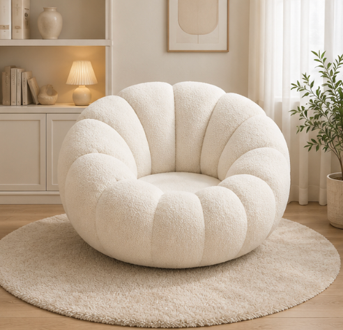Fauteuil Bouclé Effet Cocon
