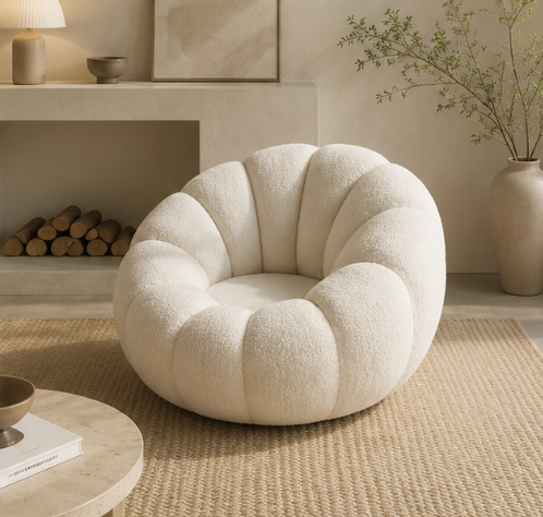 Fauteuil Bouclé Effet Cocon