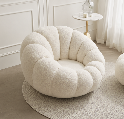 Fauteuil Bouclé Effet Cocon