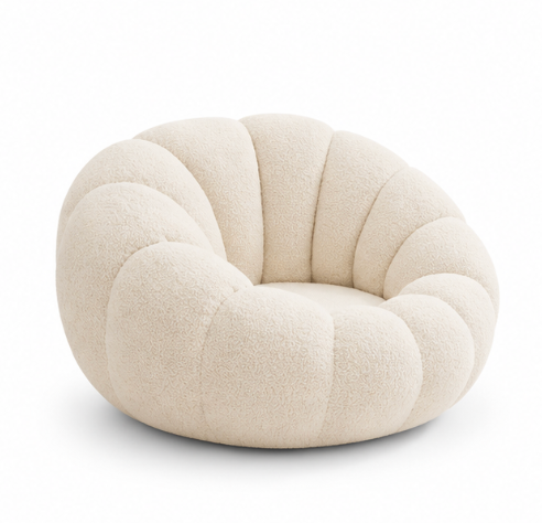 Fauteuil Bouclé Effet Cocon