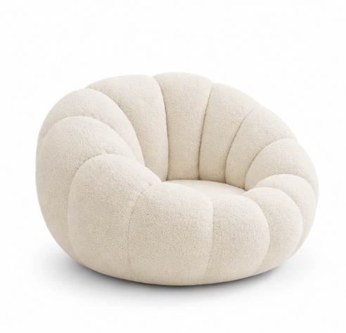 Fauteuil Bouclé Effet Cocon
